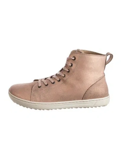 Pre-owned Birkenstock Suede Sneakers In Metallic/pink
