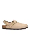 Birkenstock Nubuk Leather Tokio Clog Shoes In Ivory