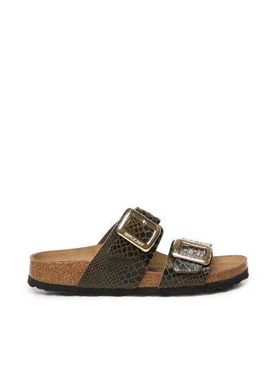 Birkenstock Sydney Cushion Buckle Sandals In Brown