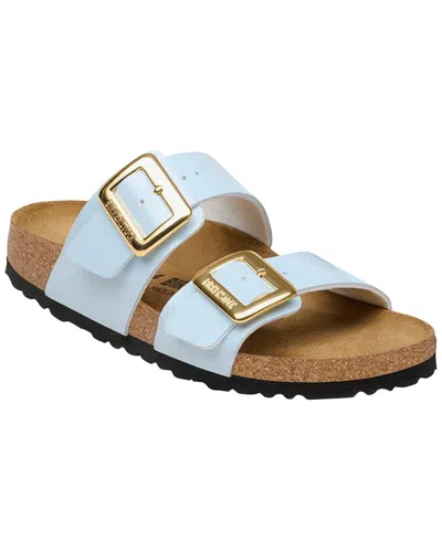 Birkenstock Sydney Luxe Buckle Birko-flor Sandal In Patent Baby Blue