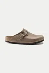 Birkenstock Mens Leather Slip On Slip-on Shoes In Brown