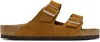 Birkenstock Tan Regular Arizona Soft Footbed Sandals In Mink