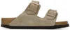 Birkenstock Arizona Bf In Nubuck Color Taupe In Taupe