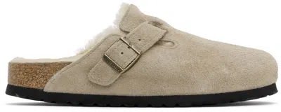 Birkenstock Closed-toe Sandal With Adjustable Strap And Contoured Footbed In Neutral