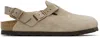 Birkenstock Taupe Narrow Tokio Slip-on Loafers In Grey