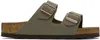 Birkenstock Taupe Regular Arizona Sandals In Stone