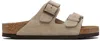 Birkenstock Taupe Regular Arizona Suede Leather Sandals In Multi