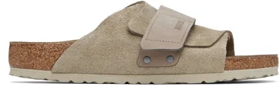 BIRKENSTOCK TAUPE REGULAR KYOTO SANDALS