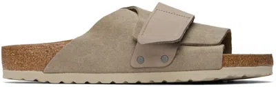 Birkenstock Taupe Kyoto Sandals In Beige