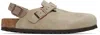 Birkenstock Ciabatta Tokio Taupe Suede Leather In Taupe Suede