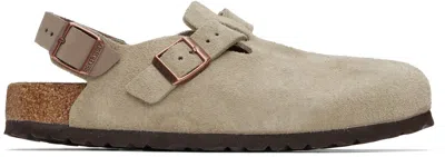 Birkenstock Taupe Regular Tokio Loafers In Taupe Suede