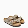 Birkenstock Taupe Suede Arizona Slide