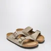 Birkenstock Taupe Suede Arizona Slide