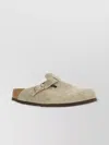 Birkenstock Womens Taupe Suede Boston Buckle-embellished Suede Sandals 7