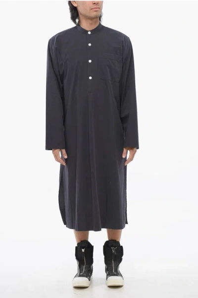 Birkenstock Tekla Cotton Poplin Maxi Shirt With Side Splits In Multi