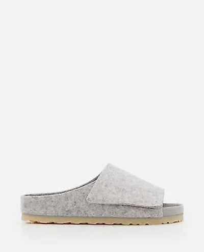Pre-owned Birkenstock The Loz Feliz Wool Felt Sandals In Gray