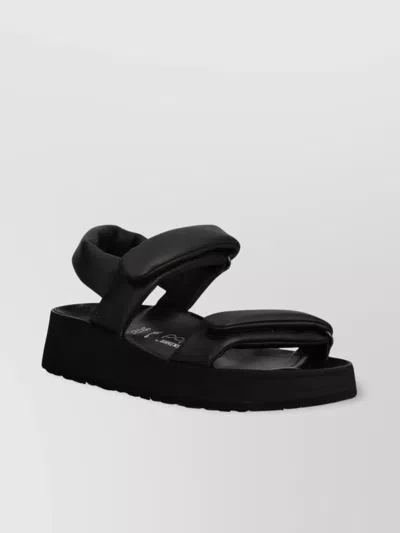 Birkenstock Theda Leather Sandals Strap Adjustable In Black