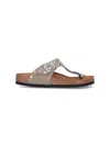 Birkenstock Gizeh Rivet Pelle Suede Sandal In Gray
