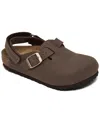 Birkenstock Little Kids Tokio Birkibuc Clogs From Finish Line In Brown