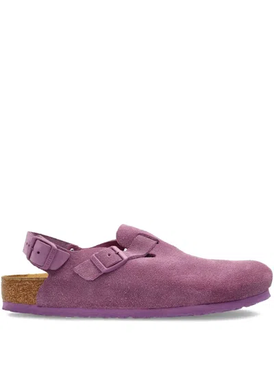 Birkenstock Tokio Buckle-strap Suede Sandals In Purple