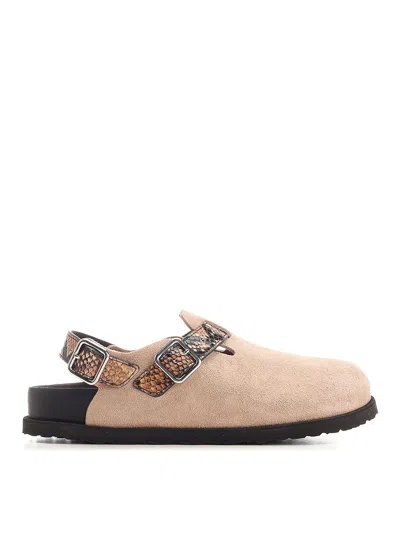 Birkenstock Tokio Cazador With Snake Leather 1774 In Neutral