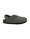 Birkenstock Tokio Clog – Pure Sage Nubuck Leather In Gray