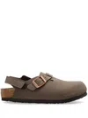 Birkenstock Round-headed Flat Sandals In Brown