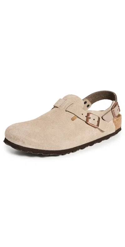 BIRKENSTOCK TOKIO CLOGS TAUPE