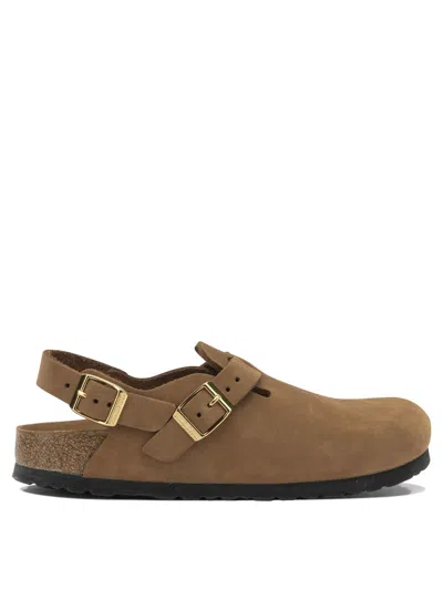 Birkenstock Sand Suede Tokyo Slippers In Sandcastle