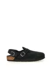 Birkenstock Tokio Leather And Fur Slippers