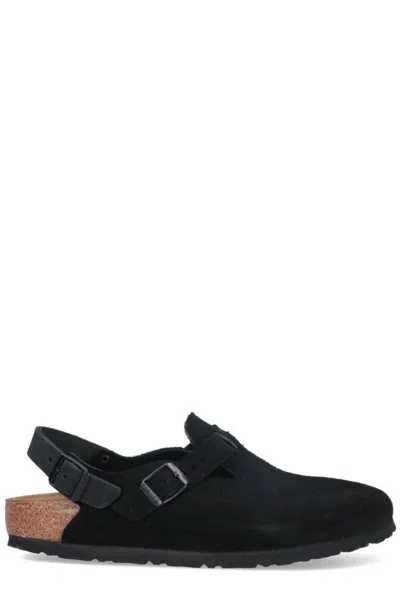 Birkenstock Tokio Suede Mules In Black