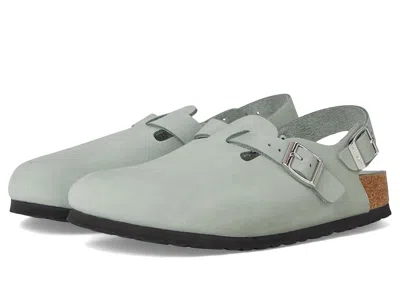 Birkenstock Tokio - Nubuck Women's Slippers Pure Sage: Eu 41 (us Women's 10-10.5) Narrow In Gray