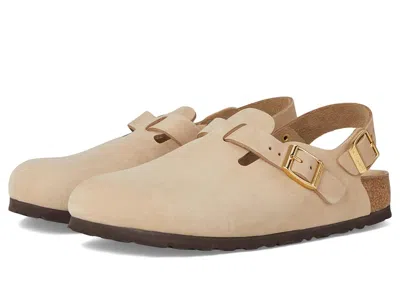 Birkenstock Tokio - Nubuck Women's Slippers Sandcastle: Eu 39 (us Women's 8-8.5) Narrow In Brown