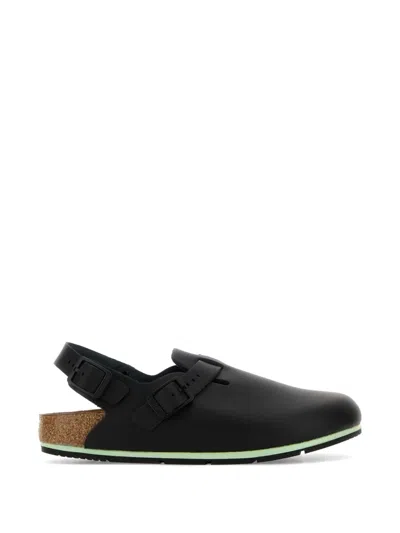 Birkenstock Tokio Pro Leather Slippers In Black
