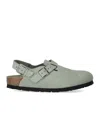 Birkenstock Tokyo Slipper With Cork Sole And Open Back In Gray