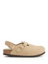 Birkenstock Nubuk Leather Tokio Clog Shoes In Sandcastle