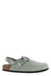 Birkenstock 'tokio' Light Blue Mules With Buckles On The Front And Back