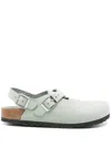 Birkenstock 'tokio' Light Blue Mules With Buckles On The Front And Back