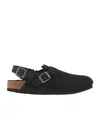 Birkenstock Tokio Leather And Fur Slippers