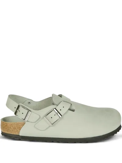 Birkenstock Sage Green Microfiber Tokyo Ii Slippers In Grey