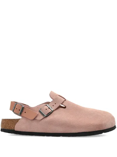 Birkenstock Tokio Suede Clogs In Pink