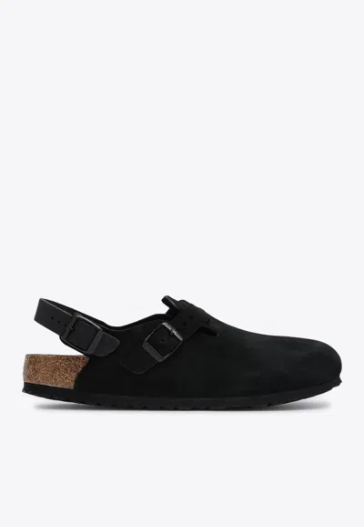 BIRKENSTOCK TOKIO SUEDE LEATHER CLOGS
