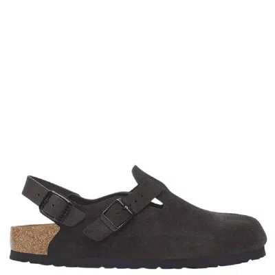 Birkenstock Tokio Suede Slippers In Brown