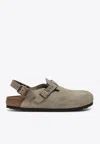 Birkenstock Tokyo Suede Slipper Open Back In Brown