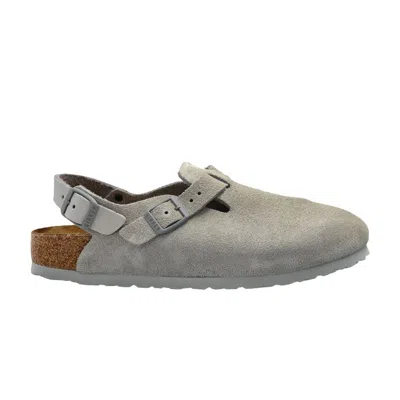 Pre-owned Birkenstock Tokio Suede 'stone Coin' | Grey | Men's Size 37 In Gray