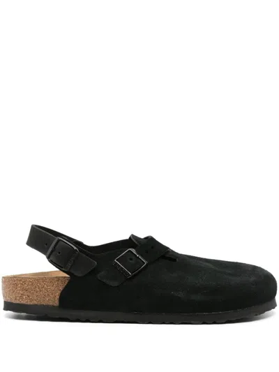 Birkenstock Black Regular Tokio Loafers In Black Suede