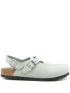 Birkenstock Sage Green Microfiber Tokyo Ii Slippers In Grey