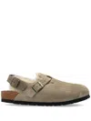 Birkenstock Tokio Ii Suede Clogs In Neutrals