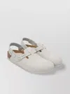 Birkenstock Tokyo Suede Loafers Buckle Detail In Gold