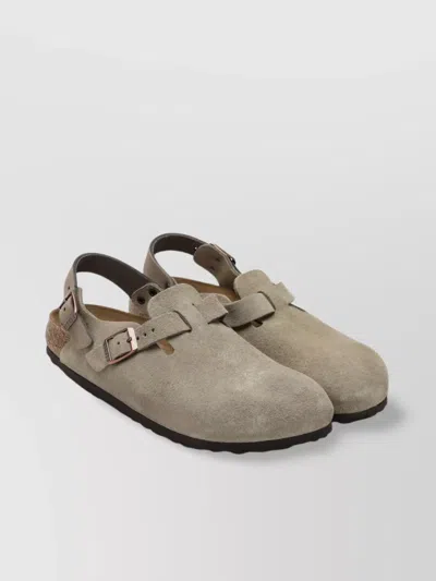 Birkenstock Tokyo Suede Slipper Open Back In Brown
